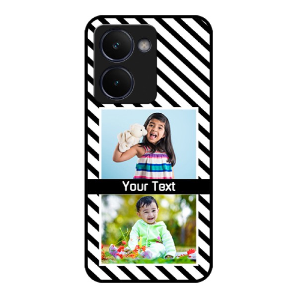 Realme P3 Ultra 5G Custom Glass Phone Case - Black And White Stripes Design Realme P3 Ultra 5G Custom Glass Phone Case - Black And White Stripes Design