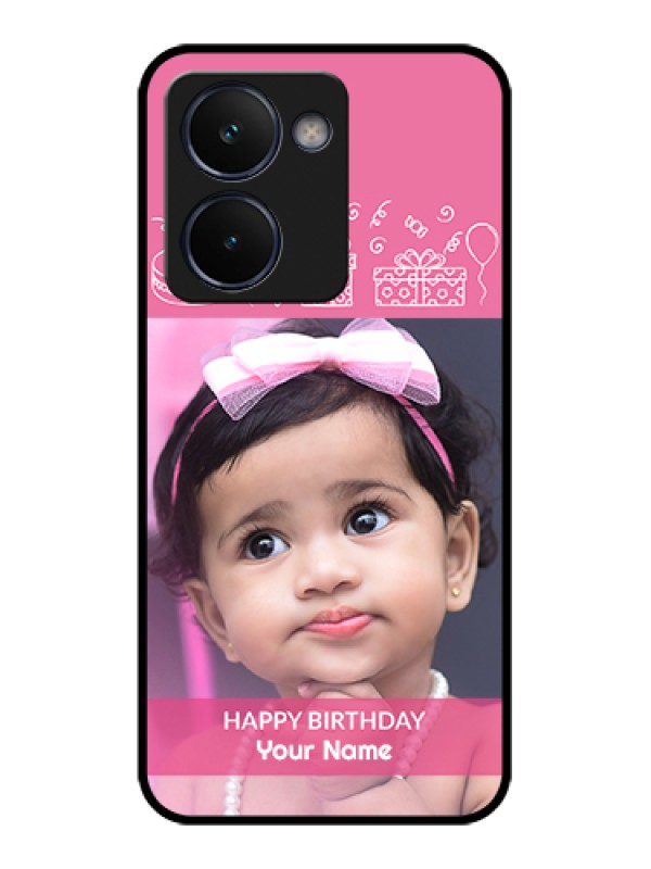 Custom Realme P3 Ultra 5G Custom Glass Phone Case - With Birthday Line Art Design