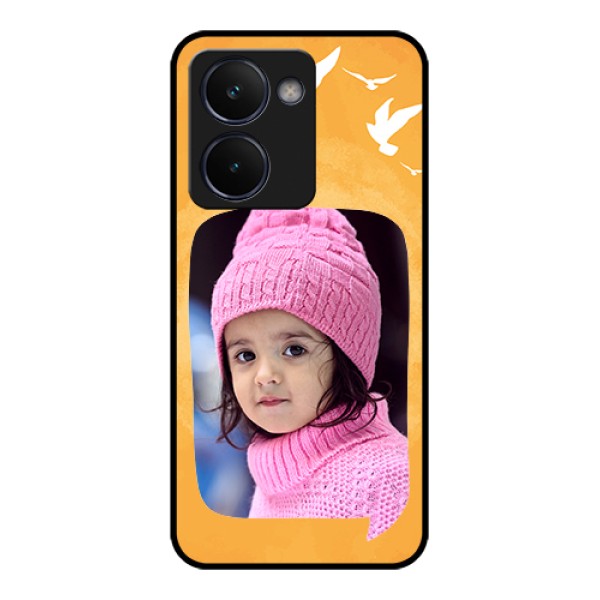Realme P3 Ultra 5G Custom Glass Phone Case - Water Color Design With Bird Icons Realme P3 Ultra 5G Custom Glass Phone Case - Water Color Design With Bird Icons