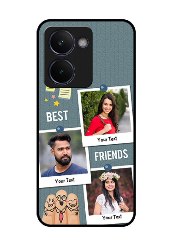 Realme P3 Ultra 5G Custom Glass Phone Case - Sticky Frames And Friendship Design