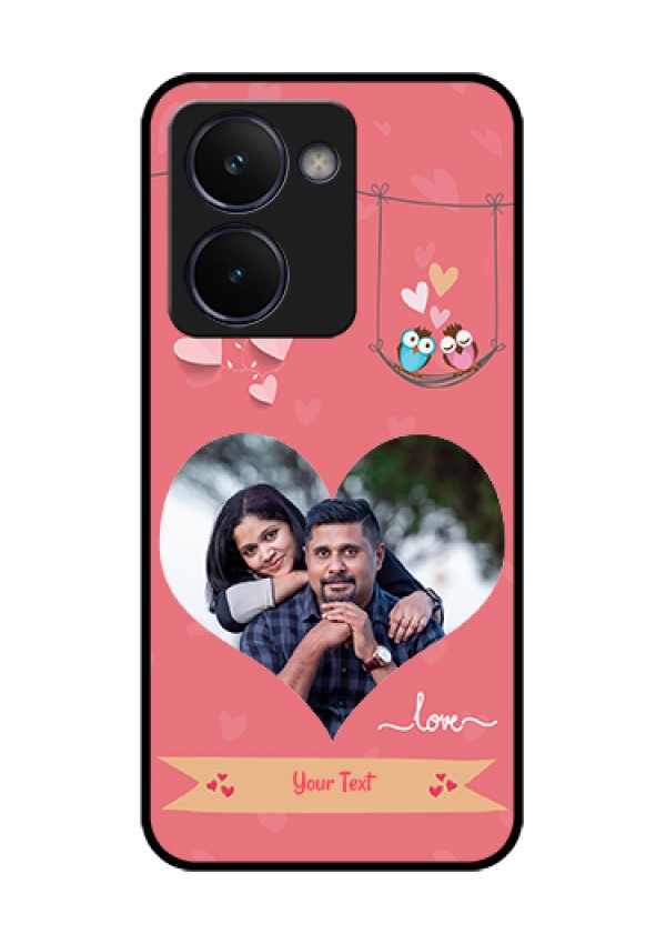 Realme P3 Ultra 5G Custom Glass Phone Case - Peach Color Love Design