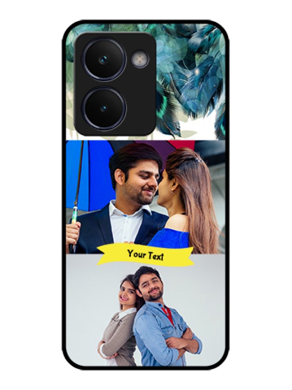 Custom Realme P3 Ultra 5G Custom Glass Phone Case - Image With Boho Peacock Feather Design