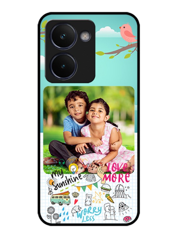 Custom Realme P3 Ultra 5G Custom Glass Phone Case - Doodle Love Design