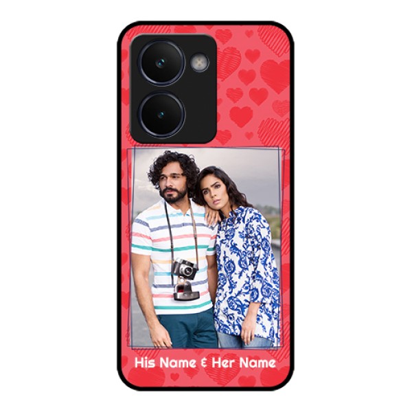 Realme P3 Ultra 5G Custom Glass Phone Case - With Red Heart Symbols Design Realme P3 Ultra 5G Custom Glass Phone Case - With Red Heart Symbols Design