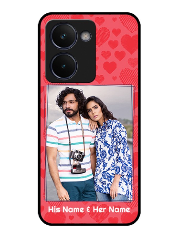 Custom Realme P3 Ultra 5G Custom Glass Phone Case - With Red Heart Symbols Design