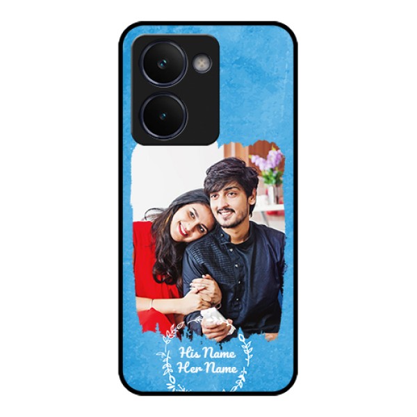 Realme P3 Ultra 5G Custom Glass Phone Case - Blue Color Vintage Design Realme P3 Ultra 5G Custom Glass Phone Case - Blue Color Vintage Design