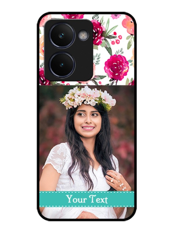 Custom Realme P3 Ultra 5G Custom Glass Phone Case - Water Colors Floral Design