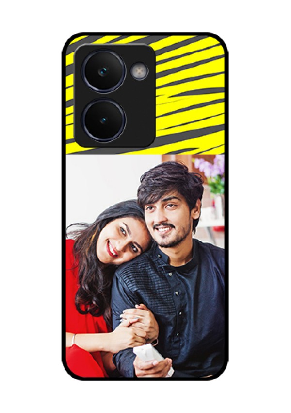 Realme P3 Ultra 5G Custom Glass Phone Case - Yellow Abstract Design