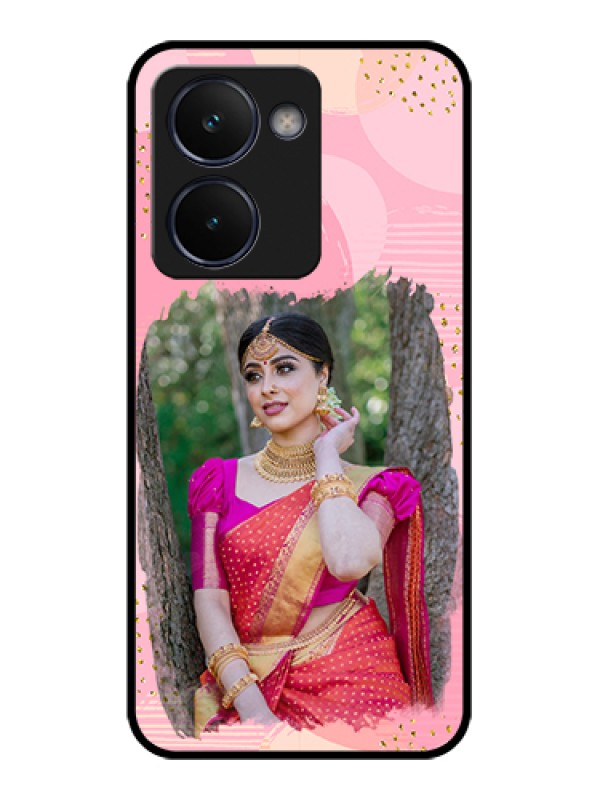 Custom Realme P3 Ultra 5G Custom Glass Phone Case - Gold Glitter Splash Design