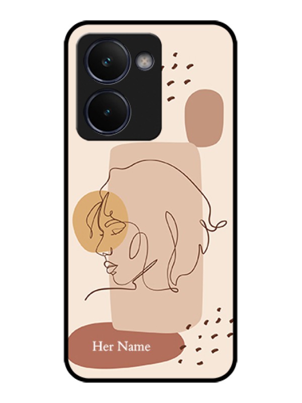 Custom Realme P3 Ultra 5G Custom Glass Phone Case - Calm Woman Line Art Design