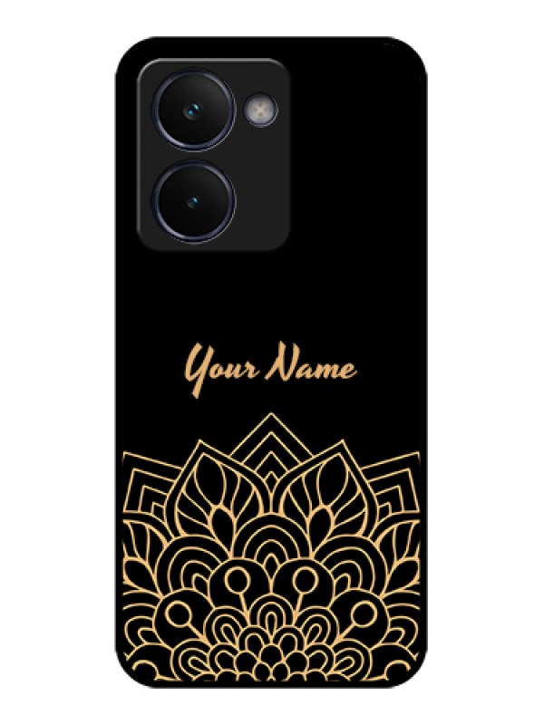 Custom Realme P3 Ultra 5G Custom Glass Phone Case - Golden Mandala Design
