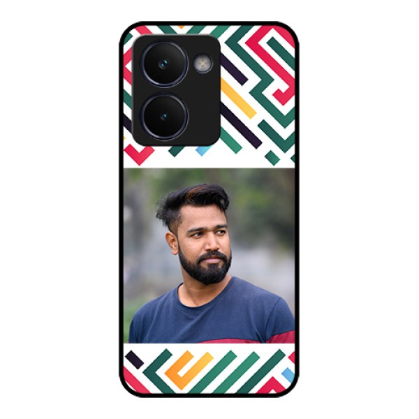 Realme P3 Ultra 5G Custom Glass Phone Case - Colorful Maze Pattern Design Realme P3 Ultra 5G Custom Glass Phone Case - Colorful Maze Pattern Design
