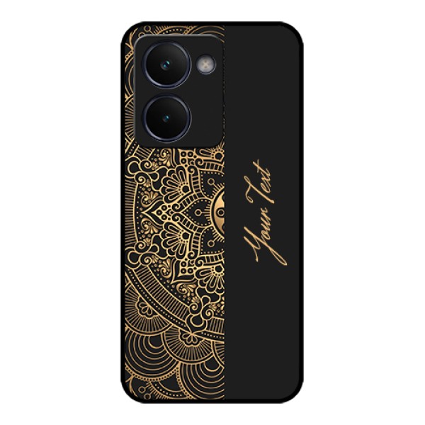 Realme P3 Ultra 5G Custom Glass Phone Case - Mandala Art With Custom Text Design Realme P3 Ultra 5G Custom Glass Phone Case - Mandala Art With Custom Text Design