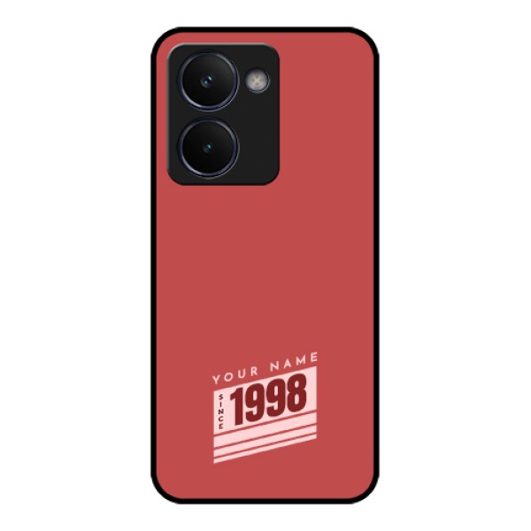 Realme P3 Ultra 5G Custom Glass Phone Case - Red Custom Year Of Birth Design