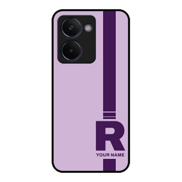 Realme P3 Ultra 5G Custom Glass Phone Case - Simple Dual Tone Stripe With Name Design Realme P3 Ultra 5G Custom Glass Phone Case - Simple Dual Tone Stripe With Name Design