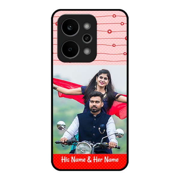 Realme P4 Power 5G Custom Glass Phone Case - Red Pattern Case Design Realme P4 Power 5G Custom Glass Phone Case - Red Pattern Case Design