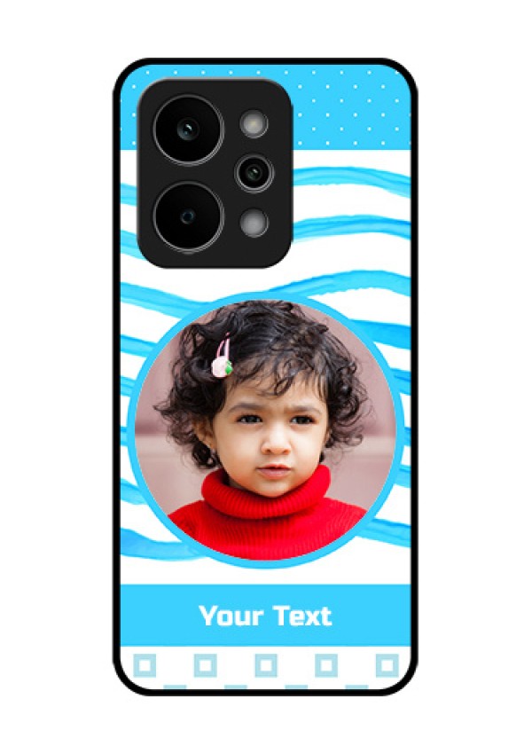 Realme P4 Power 5G Custom Glass Phone Case - Simple Blue Case Design