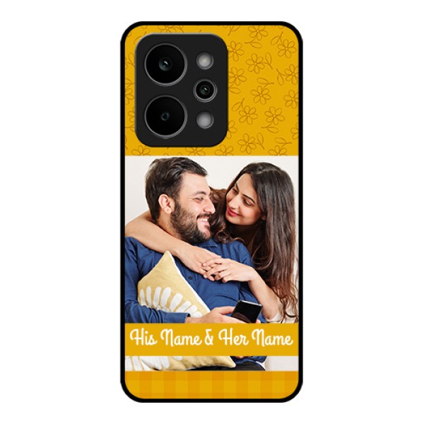 Realme P4 Power 5G Custom Glass Phone Case - Yellow Floral Design