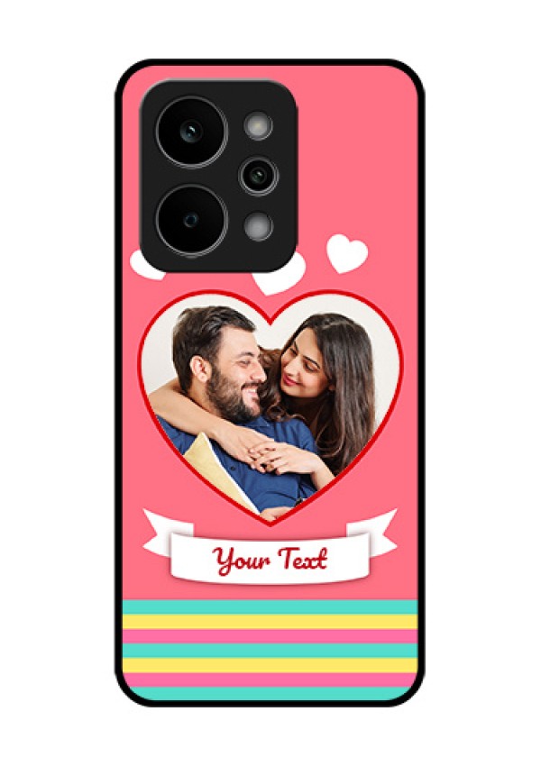 Realme P4 Power 5G Custom Glass Phone Case - Love Shapes Doodle Design