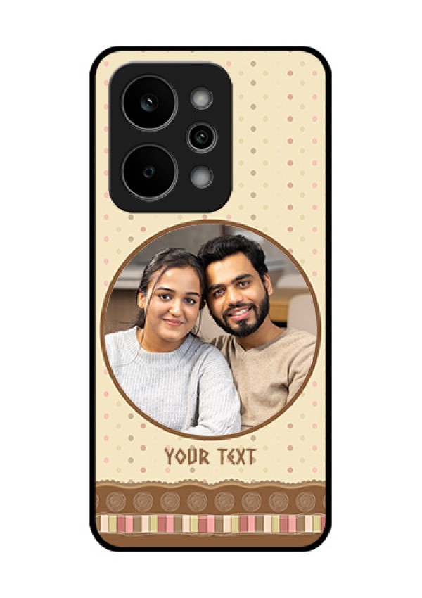 Realme P4 Power 5G Custom Glass Phone Case - Brown Dotted Mobile Case Design