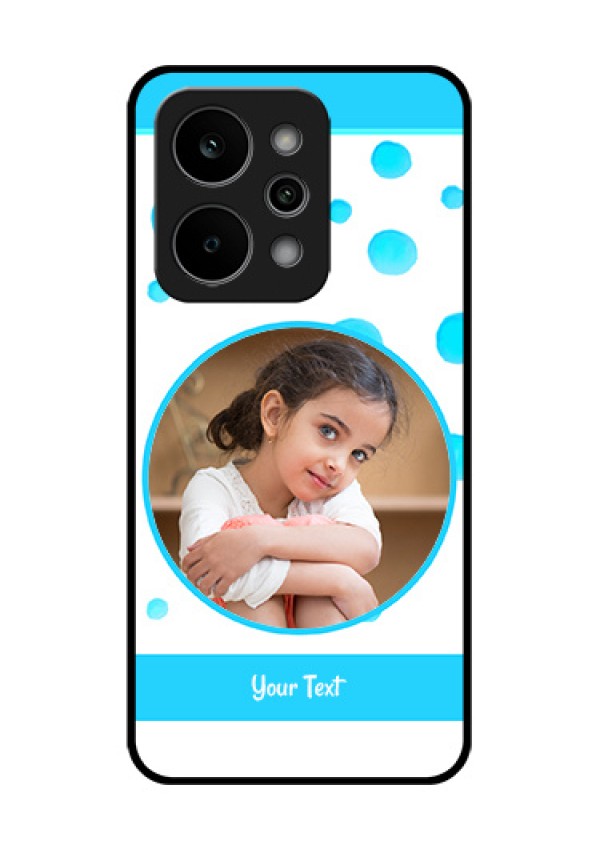 Realme P4 Power 5G Custom Glass Phone Case - Blue Bubbles Pattern Design