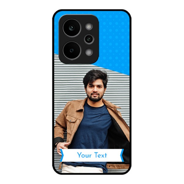 Realme P4 Power 5G Custom Glass Phone Case - Simple Blue Color Design Realme P4 Power 5G Custom Glass Phone Case - Simple Blue Color Design