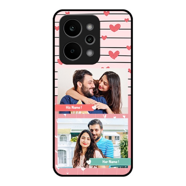 Realme P4 Power 5G Custom Glass Phone Case - Photo With Heart Design Realme P4 Power 5G Custom Glass Phone Case - Photo With Heart Design