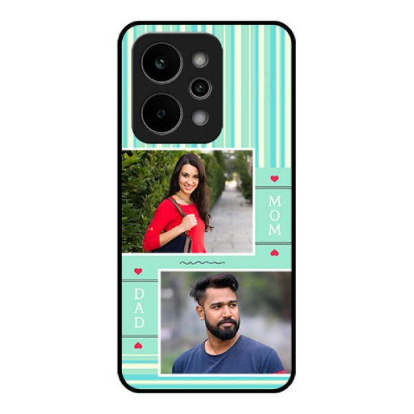 Realme P4 Power 5G Custom Glass Phone Case - Mom & Dad Pic Design