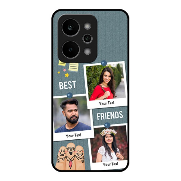 Realme P4 Power 5G Custom Glass Phone Case - Sticky Frames And Friendship Design Realme P4 Power 5G Custom Glass Phone Case - Sticky Frames And Friendship Design