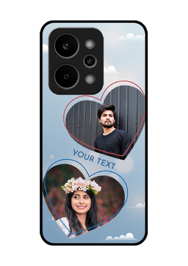 Realme P4 Power 5G Custom Glass Phone Case - Blue Color Couple Design