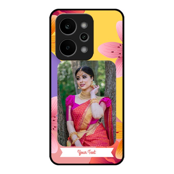 Realme P4 Power 5G Custom Glass Phone Case - 3 Image With Vintage Floral Design