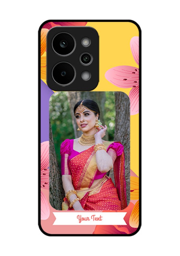 Realme P4 Power 5G Custom Glass Phone Case - 3 Image With Vintage Floral Design