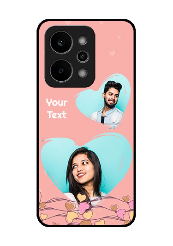 Realme P4 Power 5G Custom Glass Phone Case - Love Doodle Design