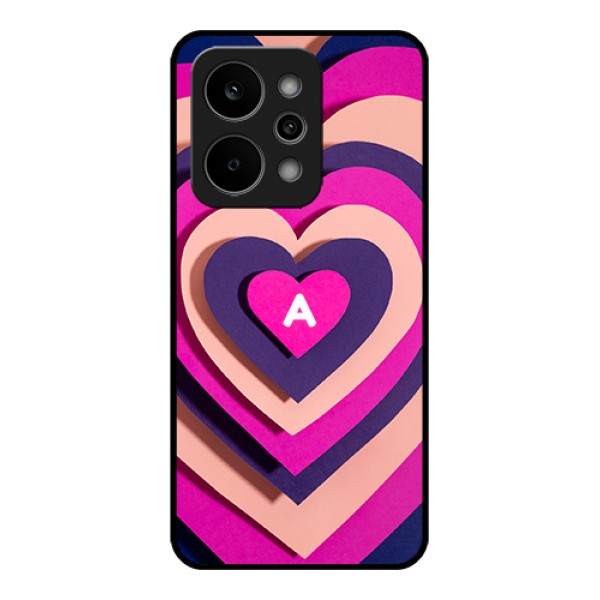 Realme P4 Power 5G Custom Glass Phone Case - Cute Heart Pattern Design Realme P4 Power 5G Custom Glass Phone Case - Cute Heart Pattern Design