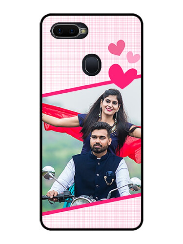 Custom Realme U1 Custom Glass Phone Case  - Love Shape Heart Design