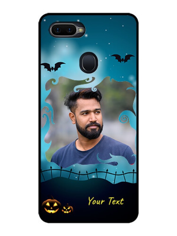 Custom Realme U1 Custom Glass Phone Case  - Halloween frame design