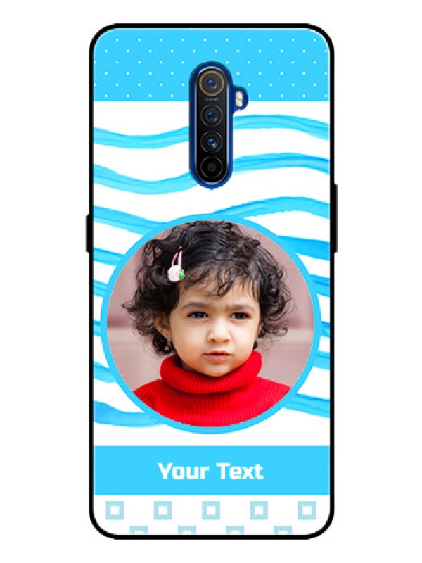 Custom Realme X2 Pro Custom Glass Phone Case  - Simple Blue Case Design