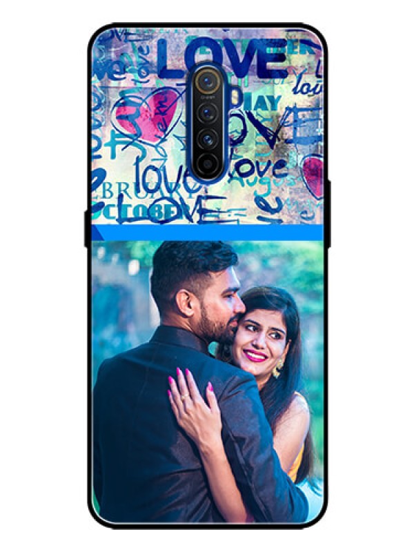 Custom Realme X2 Pro Custom Glass Mobile Case  - Colorful Love Design