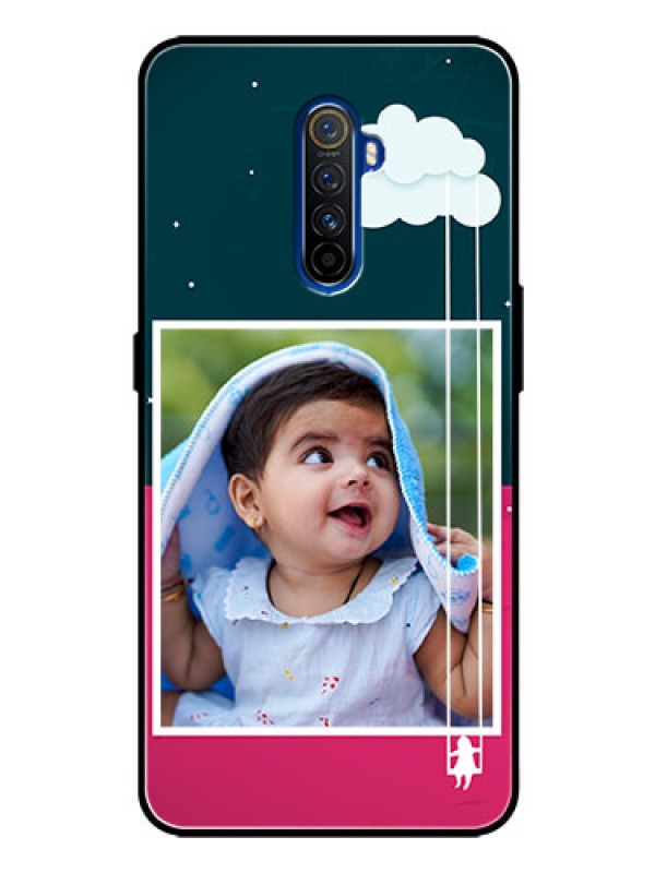 Custom Realme X2 Pro Custom Glass Phone Case  - Cute Girl with Cloud Design