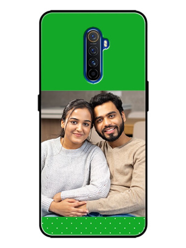 Custom Realme X2 Pro Personalized Glass Phone Case  - Green Pattern Design