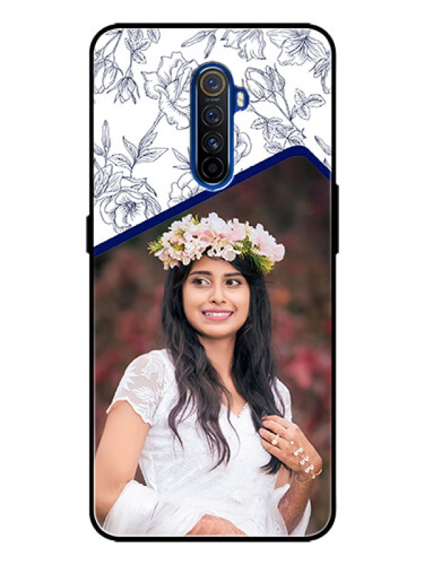 Custom Realme X2 Pro Personalized Glass Phone Case  - Premium Floral Design