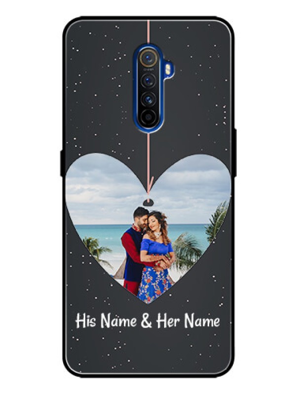 Custom Realme X2 Pro Custom Glass Phone Case  - Hanging Heart Design
