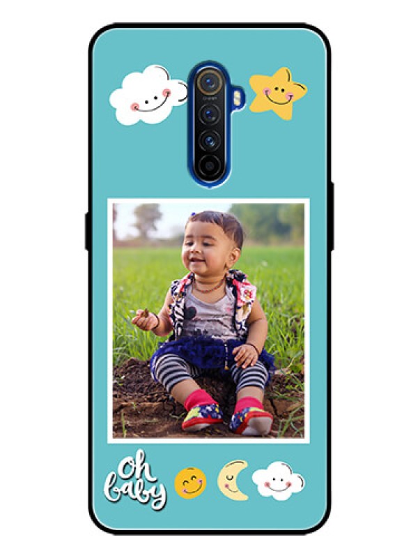 Custom Realme X2 Pro Personalized Glass Phone Case  - Smiley Kids Stars Design