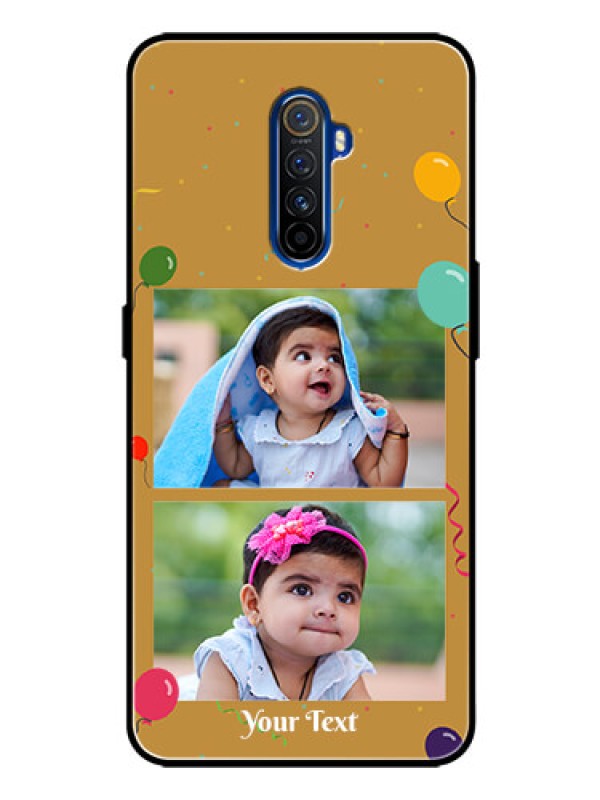 Custom Realme X2 Pro Personalized Glass Phone Case  - Image Holder with Birthday Celebrations Design