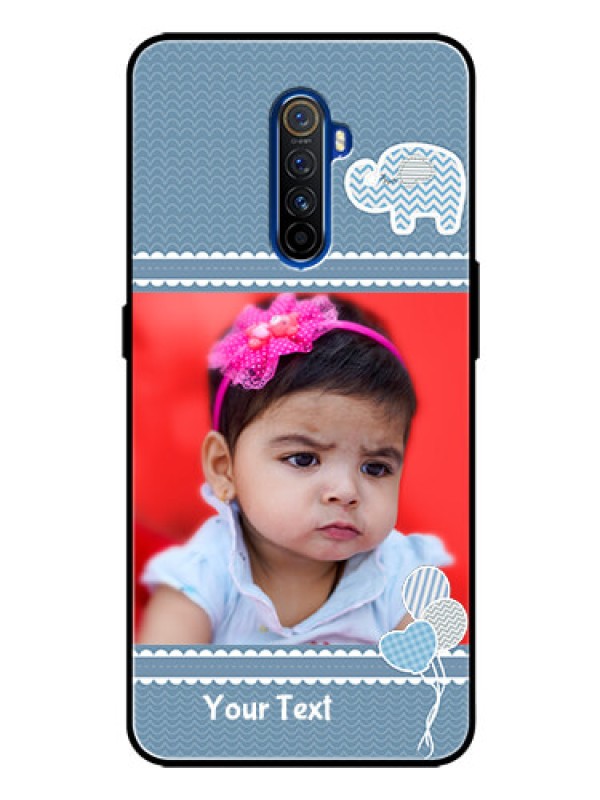Custom Realme X2 Pro Photo Printing on Glass Case  - with Kids Pattern Design