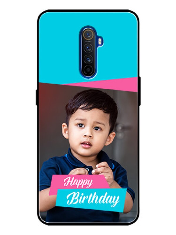Custom Realme X2 Pro Personalized Glass Phone Case  - Image Holder with 2 Color Design