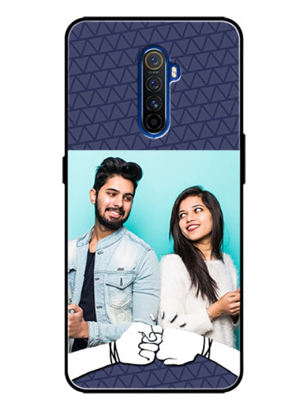 Custom Realme X2 Pro Photo Printing on Glass Case  - with Best Friends Design  