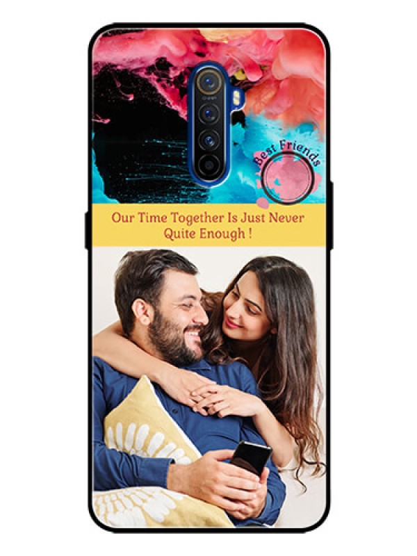 Custom Realme X2 Pro Custom Glass Mobile Case  - Quote with Acrylic Painting Design