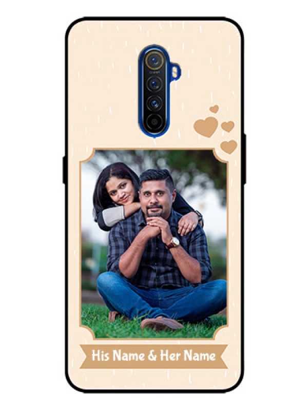 Custom Realme X2 Pro Custom Glass Phone Case  - with confetti love design 