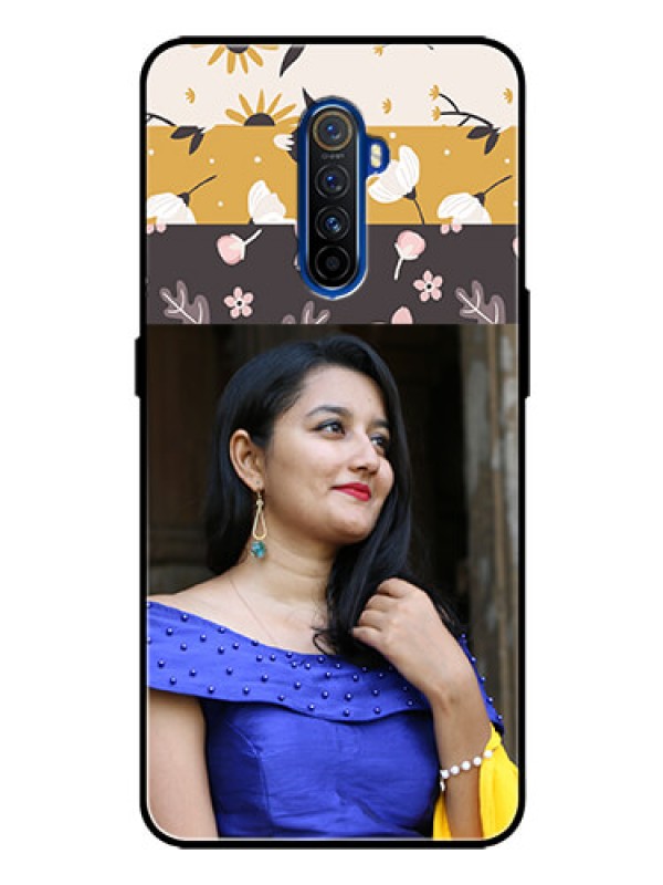 Custom Realme X2 Pro Custom Glass Phone Case  - Stylish Floral Design